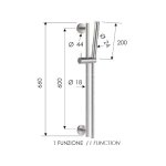 Remer X Style Inox Zestaw natryskowy ze słuchawką Inox SS317M317MM