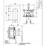 Ritmonio Glitter Bateria prysznicowa/umywalkowa podtynkowa chrom PR32FC101CRL