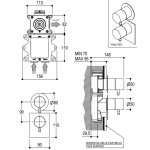 Ritmonio Bateria wannowo-prysznicowa termostatyczna podtynkowa chrom E0BA0178ESPCRL