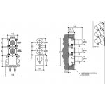 Ritmonio Bateria wannowo-prysznicowa termostatyczna podtynkowa chrom E0BA0184SPCRL