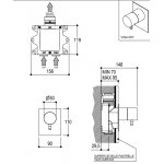 Ritmonio Bateria wannowo-prysznicowa termostatyczna podtynkowa chrom E0BA0183ECRL