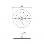 Ritmonio Deszczownica prysznicowa ?300 mm stal nierdzewna 75S011INOX