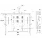 Ritmonio Deszczownica Sufitowa 70x38 cm lustrzana stal 75AP01LUC