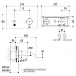 Ritmonio Diametro35 Bateria umywalkowa ścienna podtynkowa stal nierdzewna E0BA0113CINOX