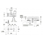 Ritmonio Diametro35 Bateria wannowo-prysznicowa podtynkowa z słuchawką stal nierdzewna E0BA0436INOX