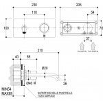Ritmonio Diametro35 Bateria umywalkowa podtynkowa chrom E0BA0117CCRL