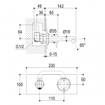 Ritmonio Diametro35 Bateria umywalkowa ścienna podtynkowa chrom E0BA0440SXCRL