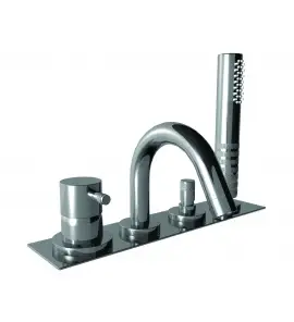 Ritmonio Diametro35 Bateria wannowa na brzeg wanny 4-otworowa chrom E0BA0432CRL