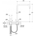 Ritmonio Diametro35 Bateria Kuchenna 2-otworowa stal nierdzewna E0CU125ICM