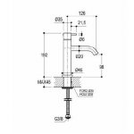      Ritmonio Diametro35 Bateria umywalkowa 1-otworowa czarny chrom E0BA0123CLCRB WYPRZEDAŻ MAGAZYNOWA!!