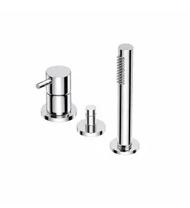 Ritmonio Diametro35 Bateria wannowa na brzeg wanny 3-otworowa chrom E0BA0431S/PCRL