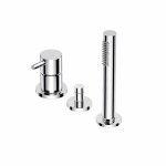 Ritmonio Diametro35 Bateria wannowa na brzeg wanny 3-otworowa chrom E0BA0431S/PCRL