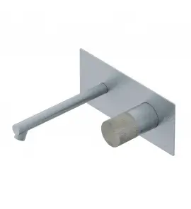 Ritmonio Diametro35 Concrete Bateria umywalkowa ścienna podtynkowa stal nierdzewna E0BA0117DINOX