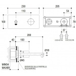    Ritmonio Diametro35 Concrete Bateria umywalkowa ścienna podtynkowa inox E0BA0114DICM