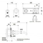 Ritmonio Diametro35 Concrete Bateria umywalkowa podtynkowa stal nierdzewna E0BA0114SPCINOX