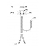 Ritmonio Diametro35 Concrete Mieszacz Umywalkowy stal nierdzewna E0BA0107ICM