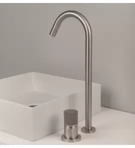    Ritmonio Diametro35 Concrete Bateria umywalkowa 2-otworowa inox E0BA0125H3ICM