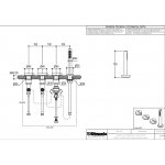 Ritmonio DOT316 Bateria wannowo-prysznicowa 4-otworowa stal nierdzewna PR50EG2B1INOX