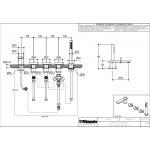 Ritmonio DOT316 Bateria wannowo-prysznicowa 5-otworowa stal nierdzewna PR50EJ201INOX