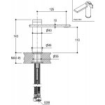 Ritmonio DOT316 Bateria umywalkowa jednootworowa stal nierdzewna PR50AA201INOX