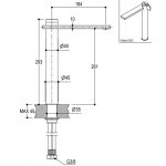 Ritmonio DOT316 Bateria umywalkowa jednootworowa stal nierdzewna PR50AF201INOX