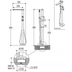 Ritmonio DOT316 Bateria wannowa wolnostojąca stal nierdzewna PR50DB201INOX