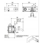 Ritmonio DOT316 Round Bateria umywalkowa podtynkowa stal nierdzewna PR50AL131INOX