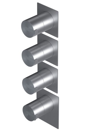 Ritmonio DOT316 Round Bateria wannowo-prysznicowa termostatyczna podtynkowa stal nierdzewna PR50HG201INOX