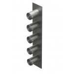 Ritmonio DOT316 Round Bateria wannowo-prysznicowa termostatyczna podtynkowa czarna stal nierdzewna PR50HJ101IBX