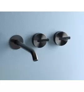    Ritmonio DOT316 Round Bateria umywalkowa podtynkowa czarna stal nierdzewna PR50AK212IBX