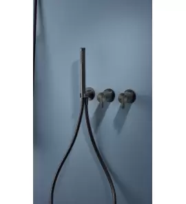    Ritmonio DOT316 Round Bateria wannowo-prysznicowa podtynkowa czarna stal nierdzewna PR50GG202IBX