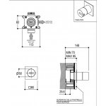 Ritmonio DOT316 Round Zawór podtynkowy stal nierdzewna PR50JB201INOX