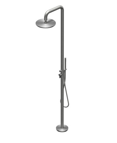 Ritmonio DOT316 Round Zestaw prysznicowy wolnostojący stal nierdzewna PR50DK202INOX