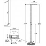 Ritmonio DOT316 Bateria prysznicowa wolnostojąca stal nierdzewna PR50DJ2Q1INOX