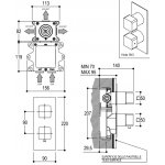 Ritmonio Glitter Bateria podtynkowa termostatyczna chrom PR47HG111CRL