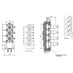 Ritmonio Bateria wannowo-prysznicowa termostatyczna podtynkowa chrom PR47HG201CRL
