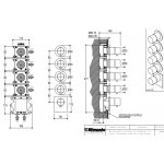 Ritmonio Bateria termostatyczna podtynkowa chrom PR47HH201CRL