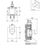 Ritmonio Bateria termostatyczna podtynkowa chrom PR47HB101CRL