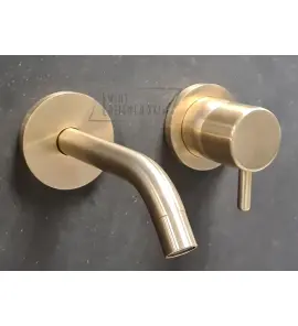      Ritmonio Reverso Bateria umywalkowa podtynkowa el. zewnętrzny wylewka 14 cm Champagne Q0BA6016SPCHX WYPRZEDAŻ MAGAZYNOWA!!