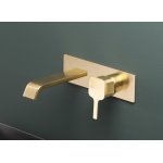    Ritmonio Taormina Bateria umywalkowa ścienna podtynkowa brushed champagne PR35AZ102CHX