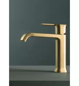    Ritmonio Taormina Bateria umywalkowa jednootworowa bez korka brushed gold PR35AU201GOX