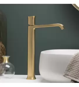    Ritmonio Taormina Bateria umywalkowa jednootworowa bez korka brushed gold PR35AV201GOX