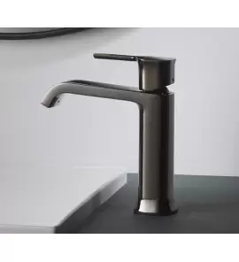    Ritmonio Taormina Bateria umywalkowa jednootworowa bez korka czarny chrom PR35AV201CRB