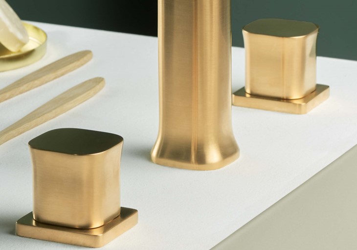 Ritmonio Taormina Uchwyty do baterii bez dźwigni brushed gold PR35MB001GOX
