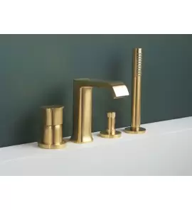    Ritmonio Taormina Zestaw wannowo-prysznicowy na brzeg wanny złoty PR35ES201GOX