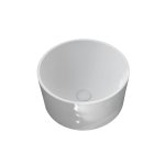 Round Umywalka stawiana na blat ∅40 cm biały mat z korkiem klik klak GD1156TMW WYPRZEDAŻ EKSPOZYCJI!!