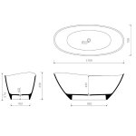 Sanitti Venti Wanna wolnostojąca 170x75 cm Biały połysk P_W_171_02_1700-BP