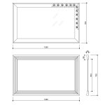 Sapho Mantila Lustro w drewnianej ramie 76x126 antyczny NL740