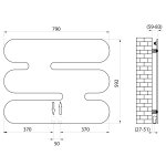   Sapho Samilla Grzejnik 79x59,2 biały mat MI6080 W MAGAZYNIE!!