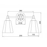 Sbordoni Dèco Lampa łazienkowa podwójna ścienna chrom DE032CR